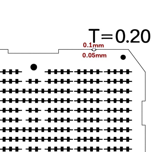 不鏽鋼蝕刻實際工件 微連點小於0.1mm